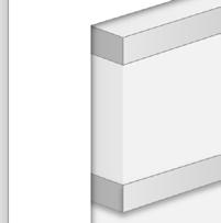 The corners are mitered and a return length should be selected to cover the difference between the flush mount requirement and the window s depth.