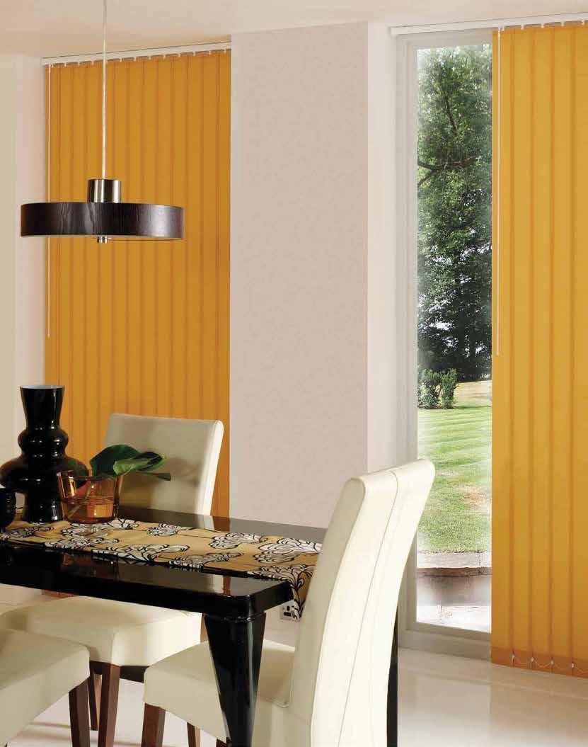 FABRIC Versatile Verticals for the smallest window to sliding doors. Verticals combine function and fashion to great effect.