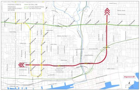 Common to all Richmond Alignments Less ideal transfer configuration downtown (longer transfer distances) Greater challenges associated with western extension (right-of-way not continuous, ends at