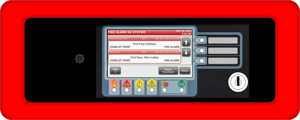 System Accessories, LCD Annunciators UL, ULC Approved* A4606 Series Color Touchscreen LCD Annunciators for 4007ES Fire Alarm Control Panels Features Fig 1: A4606-9202 LCD Annunciator with Red Trim