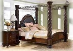 dovetailing and metal center glides Beds available: King Panel Bed (82/97) Cal King Panel Bed (82/94) Queen Panel Bed (81/96) B553 North Shore (Ashley Millennium) Rich traditional design in opulent