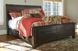 B636 Townser (Ashley Millennium HS Exclusive) Solid pine group is a Heritage Road bedroom in a traditional classics style Wood has a rough milled texture and a waxy grayish brown finish