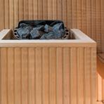 In order to give best credit to the design of the sauna, we suggest to choose a clear glass.