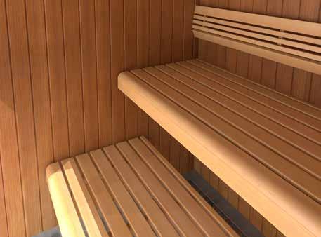 Wide-slat E68 2 The wide-slat, solid aspen E68 benches clearly display quality craftsmanship. SAUNA Wide-slat E68 1 1 - SAUNA BENCHES Prefabricated sauna benches made of solid aspen.