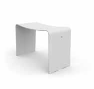 This section can be ordered in place of a wall/seat section for an extra charge. CORIAN BENCH Hardwearing and hygienic bench for larger steam rooms.