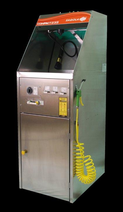 Equipped with dual automatic cleaning system, with reused and clean solvents, this latter can be dosed in a timed or manual.