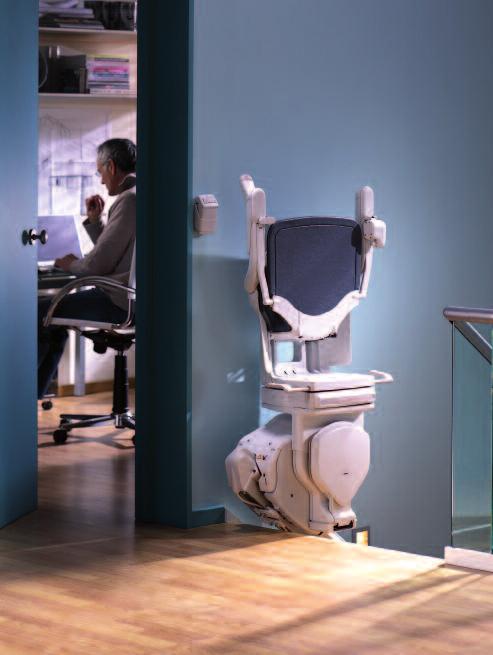 Once in its swivelled position, you can get off in complete safety with the stairlift effectively blocking the
