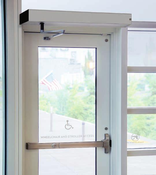 dormakaba Automatic swing door solutions ED100 Low energy/power operated pedestrian operator The ED100 is our most versatile operator and can function as either a low energy operator or a power