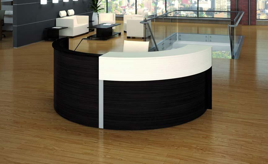 curved counters, and a panoramic view that