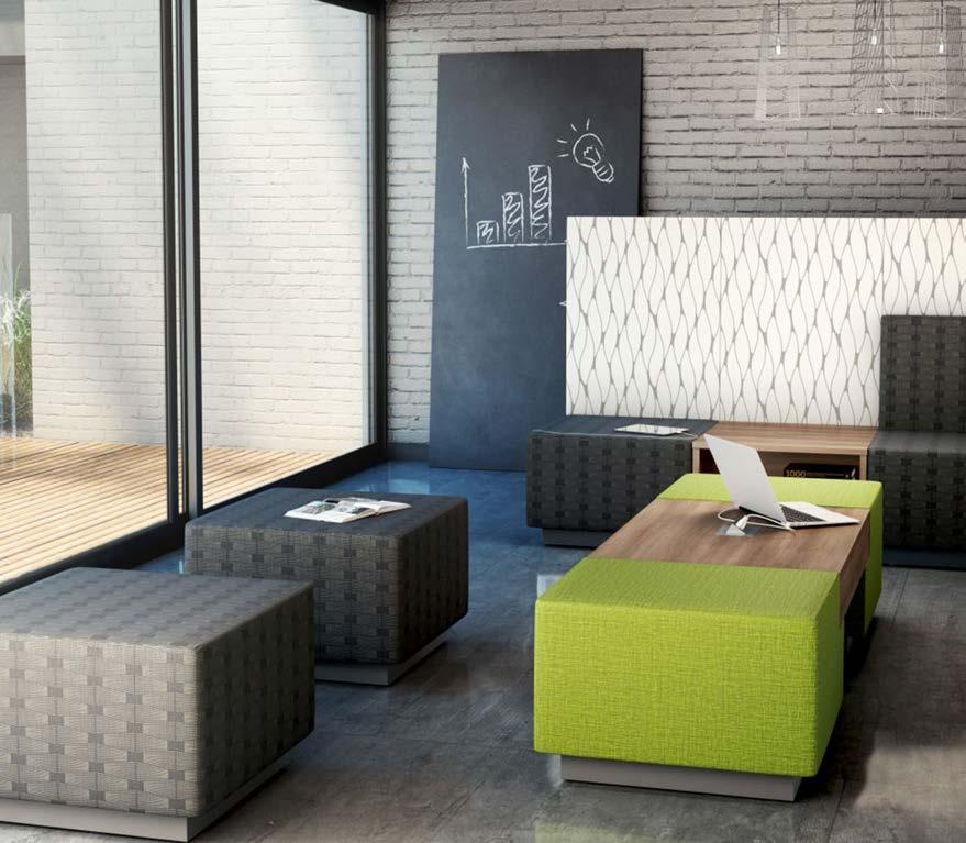 The Sit Collection of modular seating is designed to fit a wide range of configurations such as lounge and waiting rooms or shared workspaces.