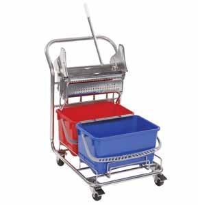 Mopping Systems Mop Buckets, Carts, Wringers Contec offers a complete line and numerous options for stainless steel and plastic buckets and wringers.
