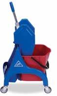 (25L) polypropylene buckets (1 red, 1 blue), and Slinger frame 2601 Stainless steel bucket, 8 gallon (30L), w/casters 2621/80 Stainless steel downpress