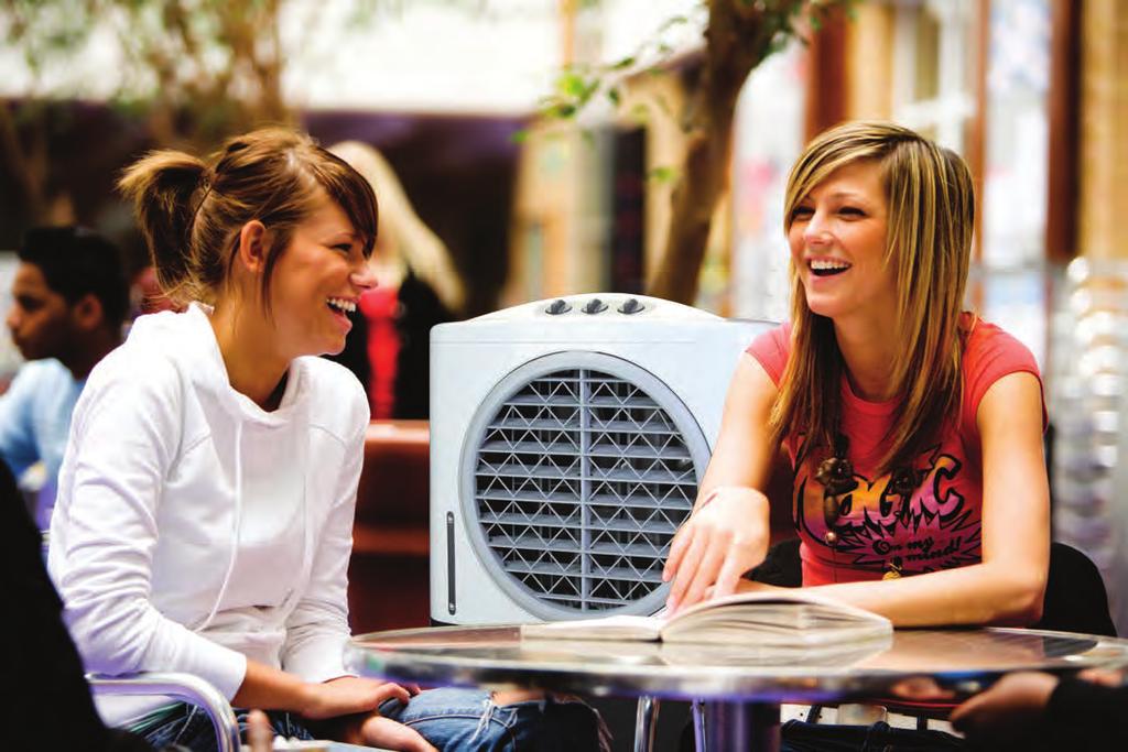 CL40PM / CL48PM This stylish and powerful evaporative air cooler keeps indoor and semi-outdoor environments comfortably cool and breezy.