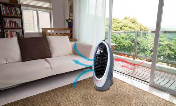 AN AIR COOLER IS NOT JUST A FAN Air coolers use the natural process of water evaporation to cool incoming warm air and use a powerful fan to expel the newly, cooled air.