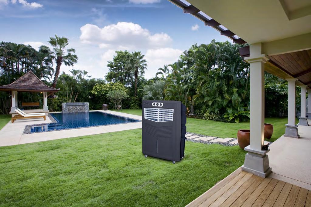 CO70PM The CO70PM is built with UV-resistant materials and has a weather-resistant construction that allows this unit to be used indoors and outdoors, ideal for cooling your outdoor patio events, BBQ