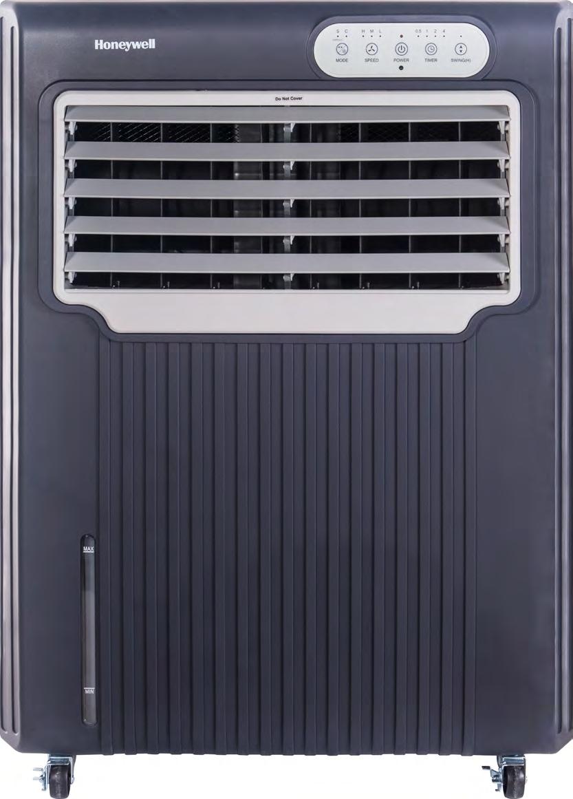 watts* JUMBO Honeycomb Cooling Media And Mesh Filter For Optimum Cooling Off Timer Horizontal Louvers Auto-Close On Power Off Continuous Water Supply Connection Adjustable Humidification Level Easy