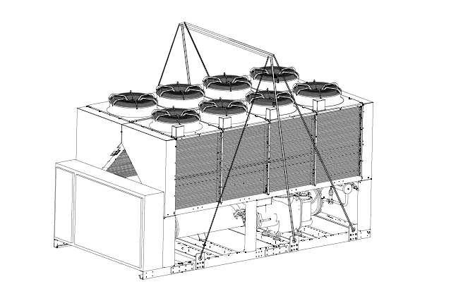 Method for removing the machine from the container. Optional Container Kit Fig.