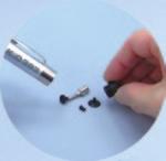 1 mm diameter Bent nozzle with stopper, 3 mm diameter Pad, 7 mm diameter Pad, mm diameter Pad, Instruction manual Unit, 1.