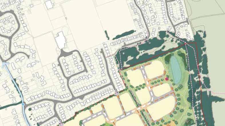 64ha 0 dwellings at dph Potential main vehicular/ pedestrian access point New recreational routes will connect into existing Public Rights of Way network Opportunity to retain the existing parkland