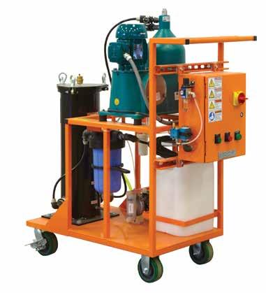 This compact and portable unit, completely assembled on wheels, is designed to extract fluid from both small, individual machine sumps as well as larger central systems.