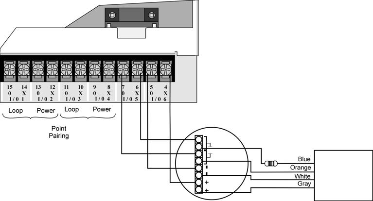 Control Panel Installation 4.13.4 Installing 4-Wire Smoke Detectors Any compatible U.L.
