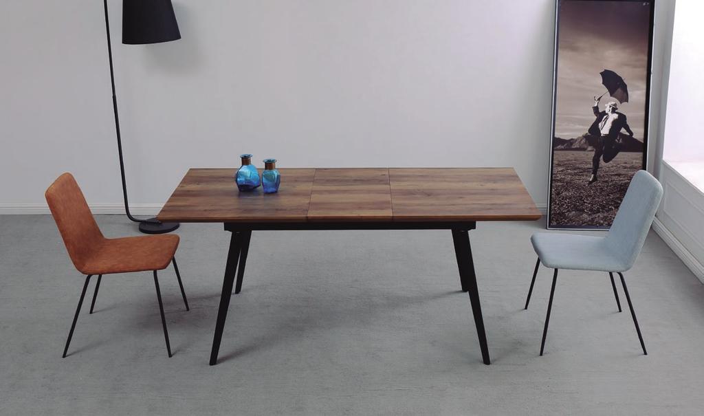 Extendable dining table walnut and