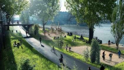 Building the embankment will also enable the creation of a continuous public realm along both banks of Pune s rivers (Figure 4.83).