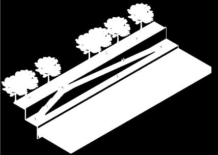 The slope of the ramp has been given as 1:15 which is comfortable for pedestrian movement. The possible arrangements with parallel access/ steps have been illustrated in Figure 4.