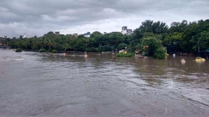 Inundated Area Near Bund Garden Baba Bhide Bridge August,