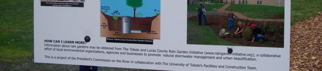 the two rain garden project sites in order to inform the UT