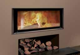 Generous sized fire chambers Ability to duct heat to other rooms in the house ERGONOMIcs Door slides up into the wall to open INSTALLATION Installed into a chamber, wall or chimney breast