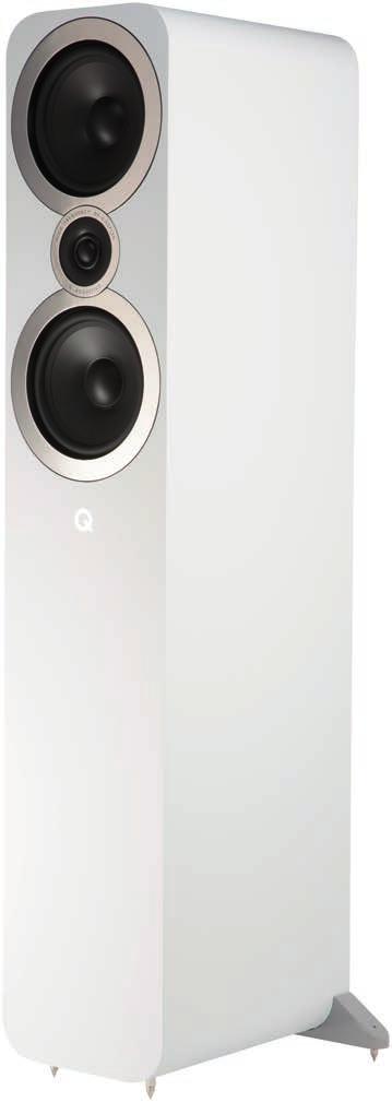 Q 3050i A striking floorstanding speaker with twin 165mm (6.5 in) and 22mm (0.9 in) precision drivers, this can be floor-mounted using rubber feet or spikes (provided).