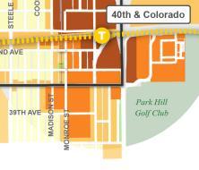This site is in a recommended node of Transit Oriented Development near the 40 th and Colorado University of Colorado A-Line station, in the southeast corner of the plan area.