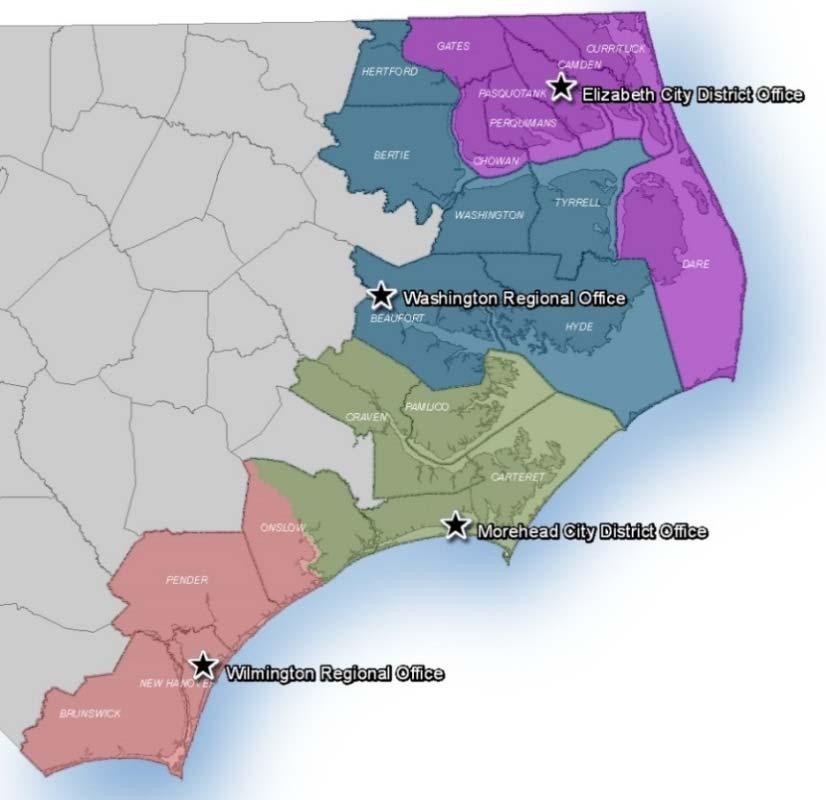 Division of Coastal Management - Sections Regulatory Program 4 District Offices; Local Permitting Officers Policy and Planning Policy development w/