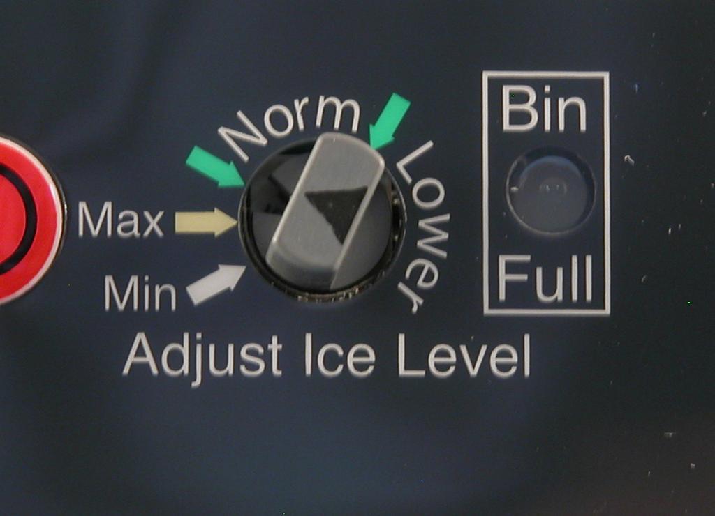 Options Vari-Smart Use of adjustable ice level control Optional adjustable ice level control (KVS).