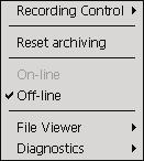 5Setup 5Setup 5.1 Introduction Note. Users with Setup access can: Start/Stop recording. Switch between primary and secondary recording rates. Set archiving 'on-line' and 'off-line'.