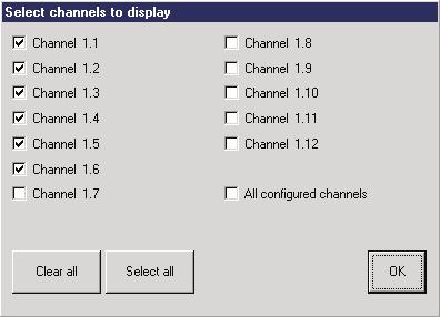 6 Configuration Select the channels to be accessible from the Digital Indicator view. Note.