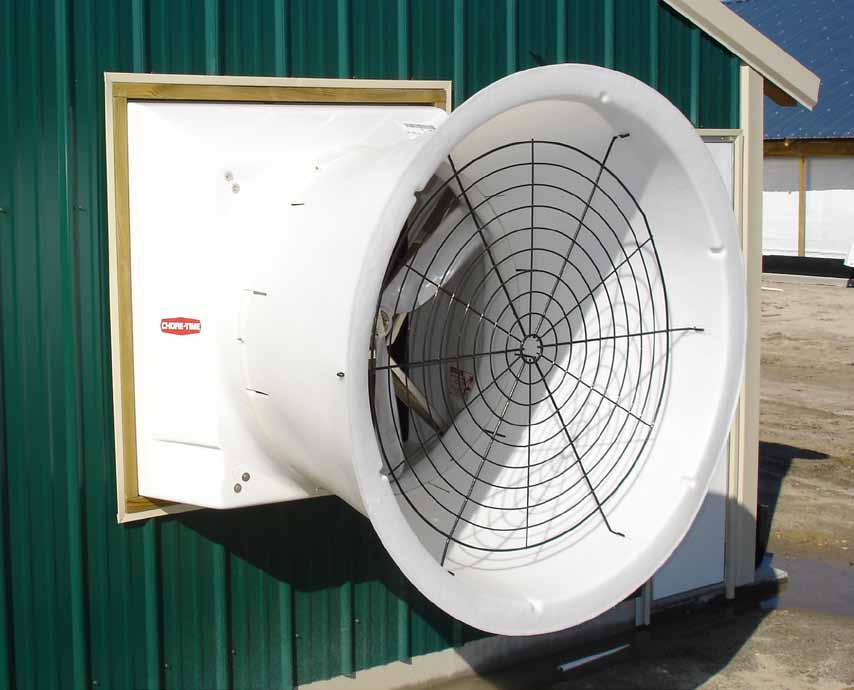 Chore-Time Fan Guide For Tunnel and Other Applications Chore-Time s Fiberglass and Galvanized Fans Provide Efficiency and Performance Diameters available through 54 Inches (137.