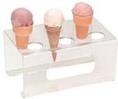 Acrylic Cone Stand, 4 holes 1-5/8 in size 5 x 8 x