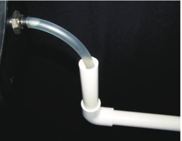 Keep the length of PVC as short as possible. 4. Insert the open end of dehumidifier drain tube into 6 piece of PVC so that it does not extend into elbow fitting. 5.