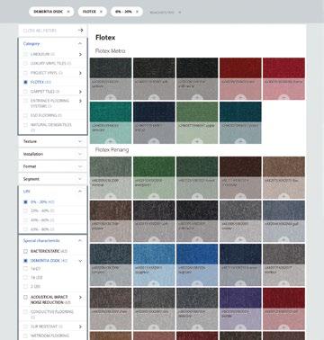 You can then filter further on both LRV rating and /or product category to select a flooring finish that suits your application needs and is 30 degrees of LRV