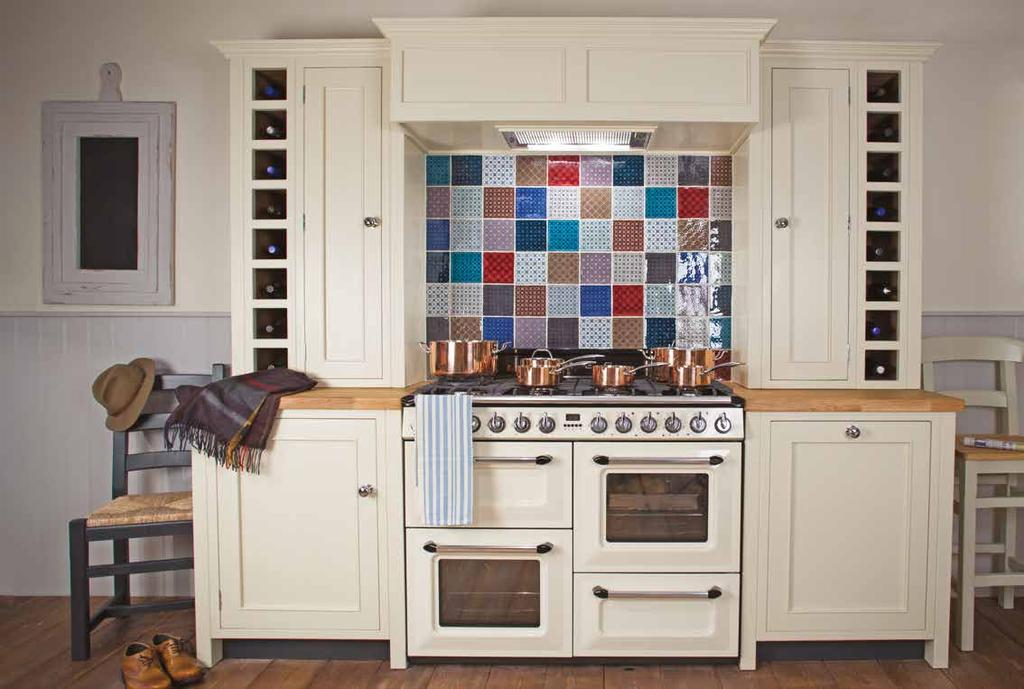 Easy-fit system Choice of heritage-inspired moulding profiles for cabinet doors Generous