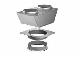 AD 704 048 1,190 Air collector box round duct for AL 400 Metal zinc plated DN 150 round 2 x DN 150 round duct air intake.