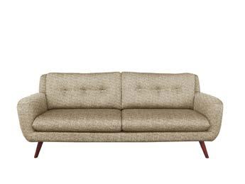 SEATING N801 Sofa 3 seater, grey Soft edges and a classic silhouette with