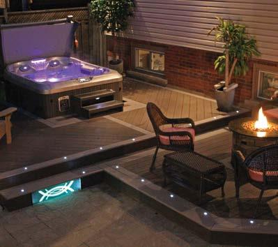 These waterproof LED lights are also used for docks, pathways,