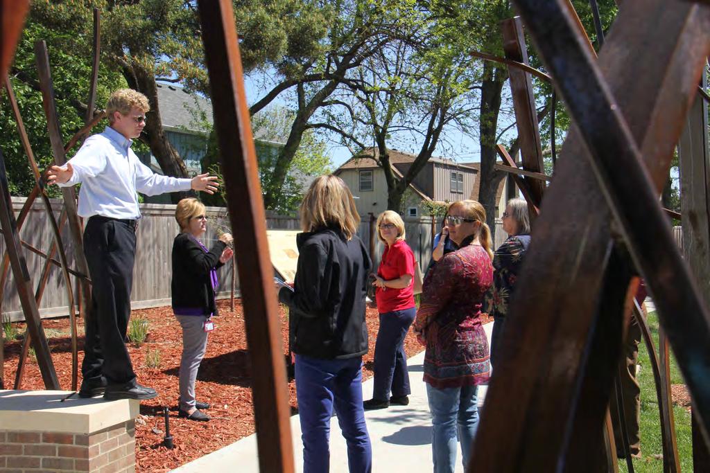 The Public Art Master Plan Advisory Committee and City of Olathe staff toured public art in Overland Park, KS