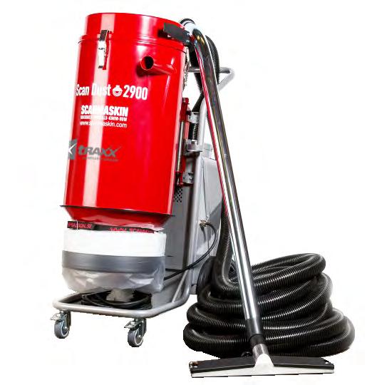 PS6000 is supplied with a 3 metre long hose for connecting to an industrial vacuum cleaner.