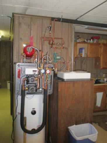 Additional plumbing and expansion tank as well as miscellaneous equipment is not shown here.