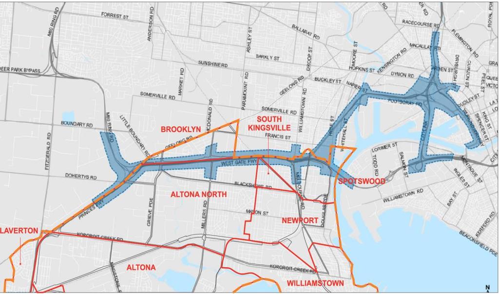 - 3 - THE PROJECT IN HOBSONS BAY 11. The Project corridor incorporates a substantial area of land in the City of Hobsons Bay, as illustrated in Figure 1 below.