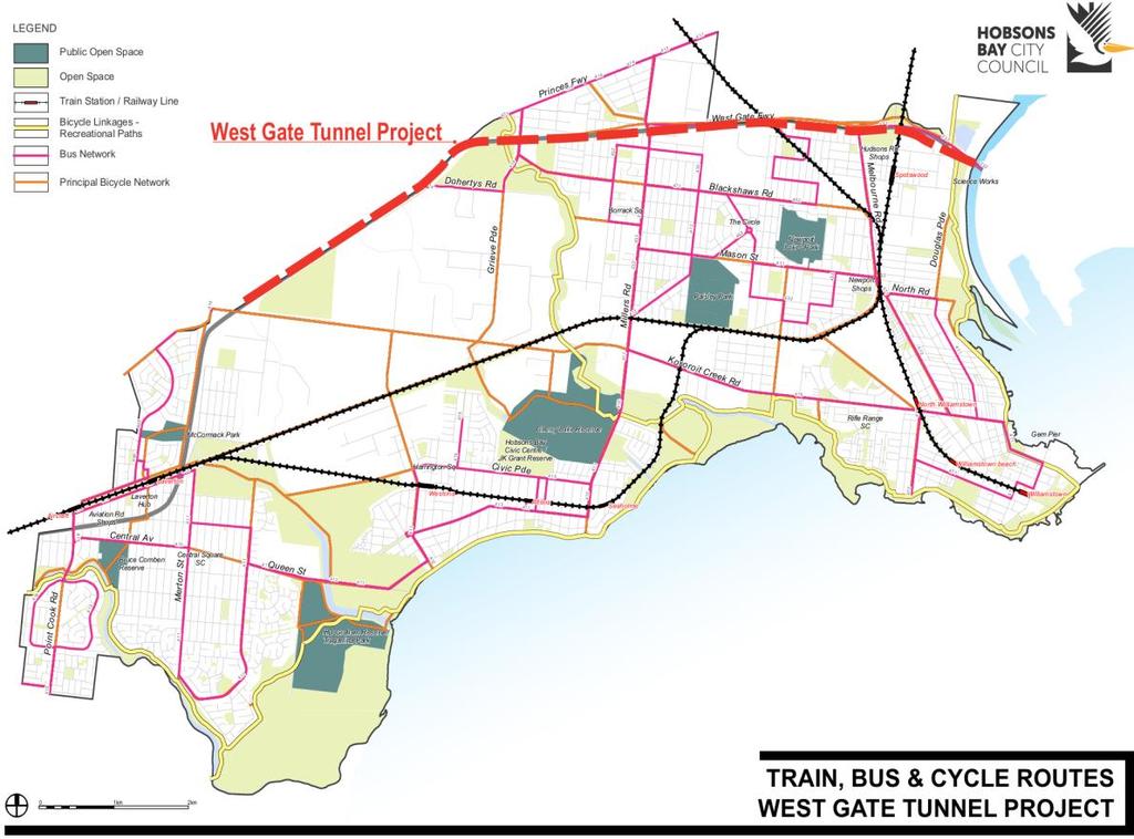 - 8 - Figure 8 Train, Bus & Cycle Routes in Hobsons Bay Source: Hobsons Bay City Council